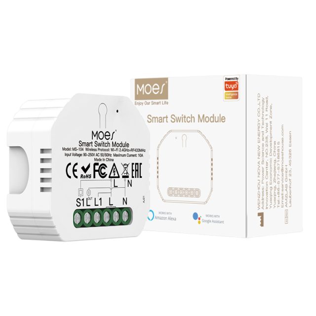 Moes Mini DIY WiFi and RF433 Smart Light Switch Mo01