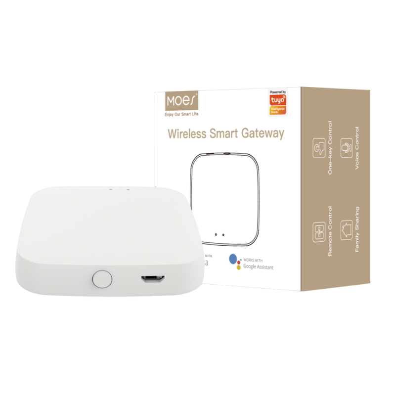MOES Wireless Tuya Bluetooth Gateway Smart WiFi Hub Smart Home Bluetooth MESH（SIG）Gateway