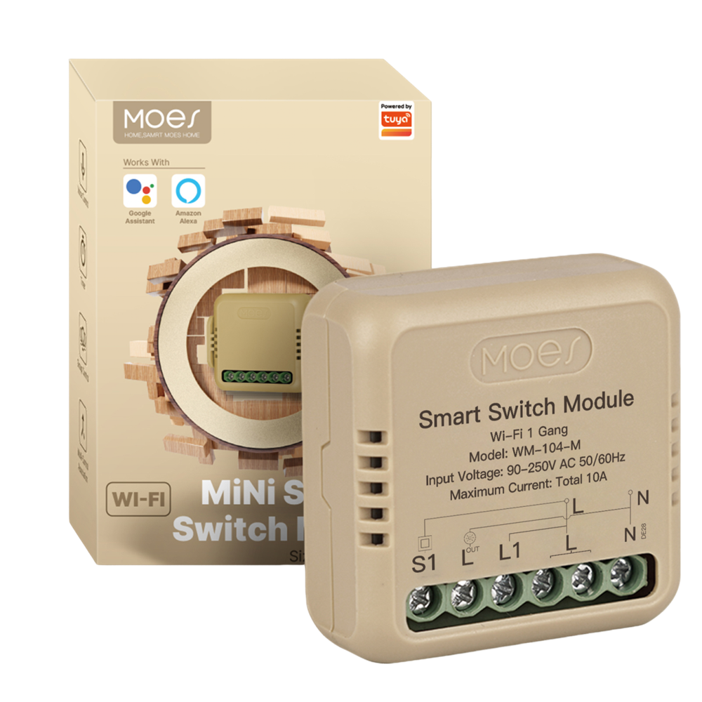 MOES Tuya WiFi Mini Smart Switch Module Relay Time01