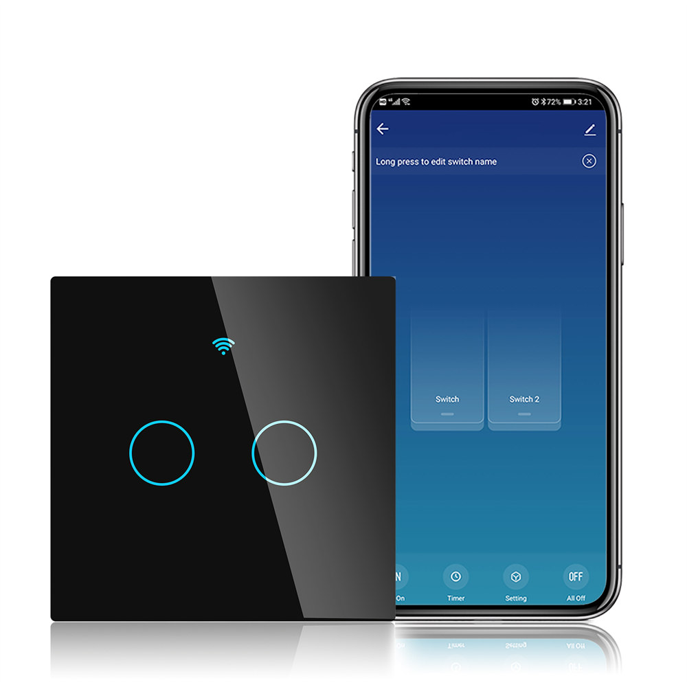 MOES ZigBee Crystal Glass Wall Touch Smart Light S02