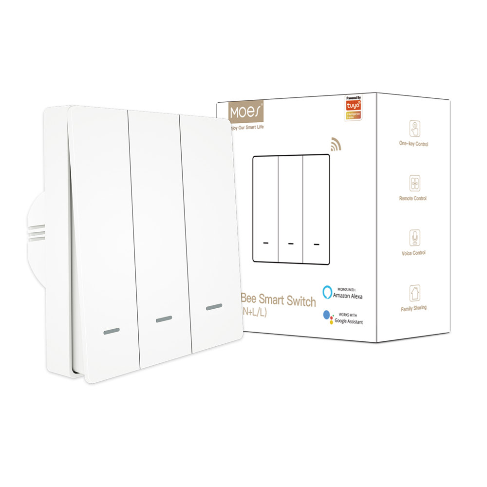 MOES Smart ZIGBEE Wall Light Switch with Neutral W01